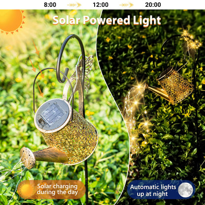 SRNPMIU Solar Garden Decorations Light - Watering Can with Light,Hanging Waterproof Landscape Lantern Lights,Outside Decorations for Yard Patio Pathway