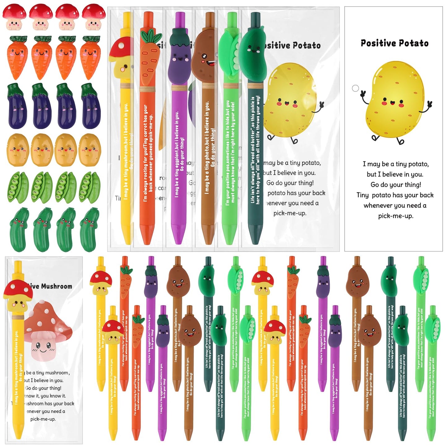 24 Sets Inspirational Gifts Motivational Pens Bulk Resin Ornament Thank You Gift Card Emotional Support Positive Pen Employee Appreciation Gifts for Coworker Staff Volunteer Teacher Nurse Gift