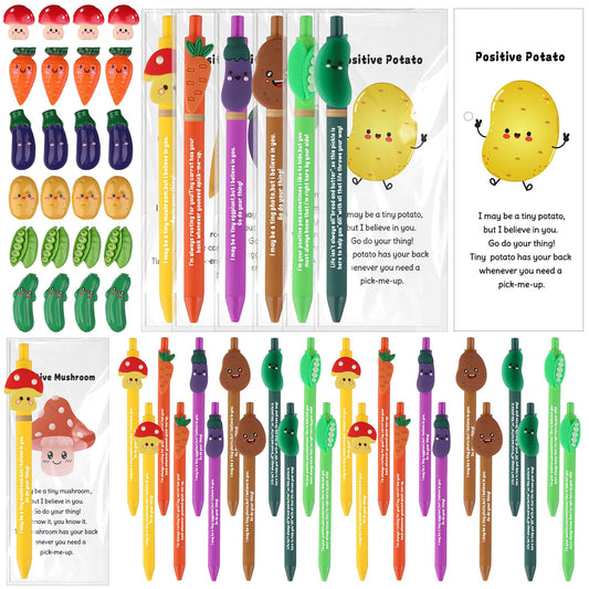 24 Sets Inspirational Gifts Motivational Pens Bulk Resin Ornament Thank You Gift Card Emotional Support Positive Pen Employee Appreciation Gifts for Coworker Staff Volunteer Teacher Nurse Gift