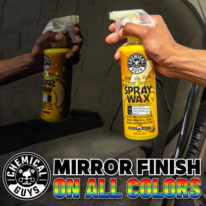 Chemical Guys Blazin' Banana Spray Wax for Car Shine & Protection - Natural Carnauba Formula for Glossy Finish on Paint, Chrome, Metal & Glass - Easy Spray-On, Wipe-Off Application, 473 ml