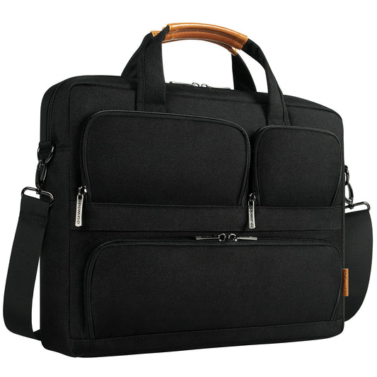 DOMISO 17-17.3 Inch Laptop Bag Business Briefcase Messenger Shoulder Bag Compatible with 17" Laptops/17.3" HP Pavilion/MSI GS73VR Stealth Pro/Dell/Acer/Asus,Black