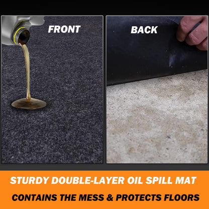SMART HOME CHEF 36x60 inches Garage Floor Mat for Under Car,Premium Oil Spill Mat,Absorbent Oil Mat Protects Floor from Spills, Drips, Splashes and Stains, Reusable/Sturdy/Waterproof