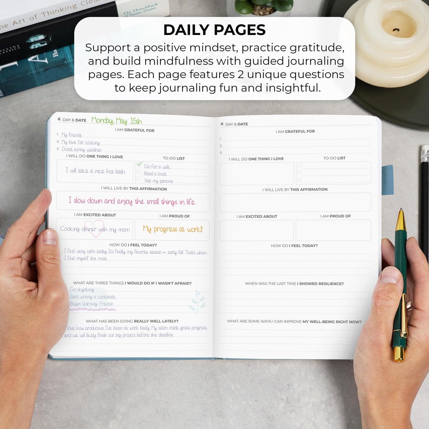 Clever Fox Self-Love Journal – Guided Self-Discovery Journal for Self-Care, Reflection & Self-Help – Mental Health Journal to Practice Gratitude, Mindfulness & Self-Improvement – A5 Size – Aquamarine
