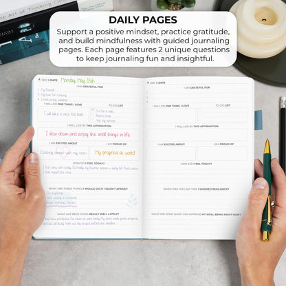 Clever Fox Self-Love Journal – Guided Self-Discovery Journal for Self-Care, Reflection & Self-Help – Mental Health Journal to Practice Gratitude, Mindfulness & Self-Improvement – A5 Size – Aquamarine