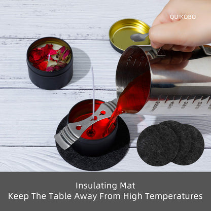 Quikobo Candle Tin 24 Pieces, 4.5oz, 135ml Containers, Candle Jars for Making or DIY (Black & Gold)