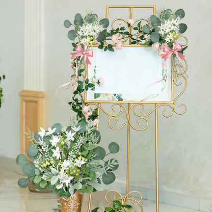 KHOYIME Artificial Greenery Stems Set with 8 Kinds of Eucalyptus Leaves White Flowers Berries Mixed Fake Green Plants Bulk Faux DIY Floral Bouquets Arrangement for Home Table Wedding Party Decor 75PCS