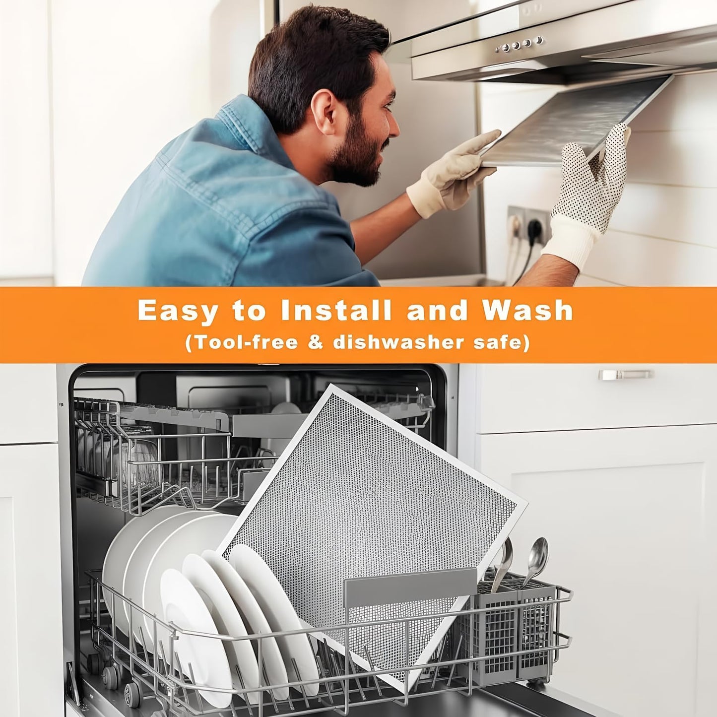 5-Layer BPS1FA30 Range Hood Filter 11-3/4" x 14-1/4", Exact Fit for Broan QS1, WS1, QS2 & Nutone 30" Hoods, Upgraded Aluminum Grease Filter, Dishwasher Safe, Replaces 99010299, 99010305 (2 Pack)
