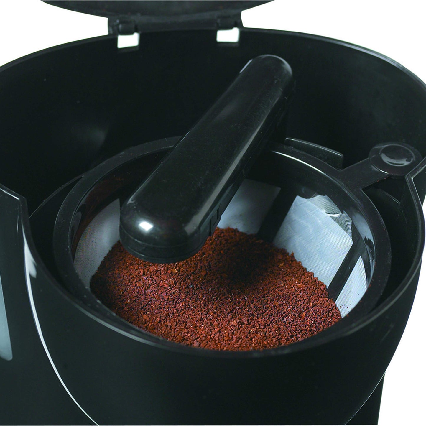Salton 1 Cup Mini Single Serve Coffee Maker with Reusable Mesh Filter, With Bonus Ceramic Mug for Home or Office, Compact 10 Oz, Black (FC1205)