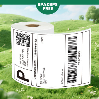 TAPEBEAR 4x6 Direct Thermal Labels 880Labels, Top-Coated, Waterproof Oilproof, Scratch Resistant, BPA/BPS-Free, Blank Stickers Address Shipping Labels Clearly Printed for Printers, Small Business
