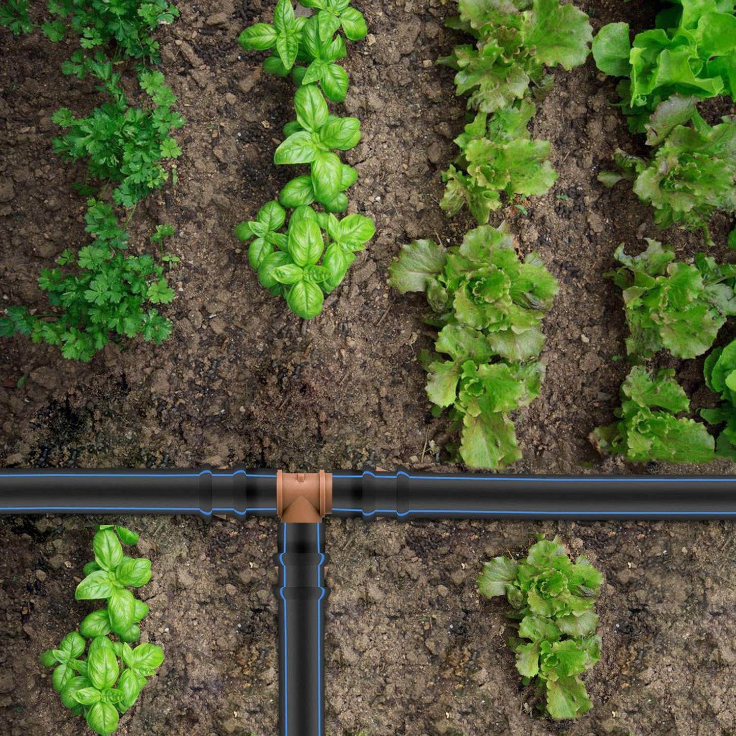 Arfun 20-Pack Drip Irrigation Barbed Tee Fittings, Fits of 1/2”, 17mm .600” ID Drip Tubing