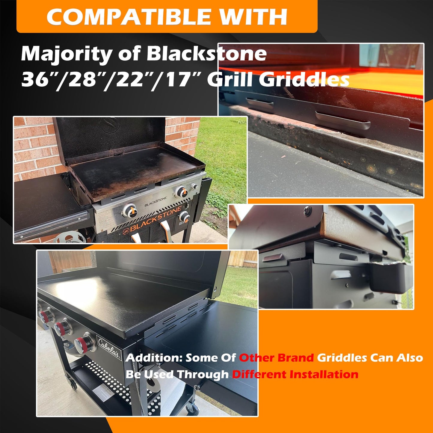 Wind Guards for Blackstone 36 inch Griddle, Magnetic Wind Screens, Blackstone Griddle Accessories, Fit with Hood, Rear Grease Cup and Side Shelf, Heat Shield for Side Table, Grilling Gifts, Black
