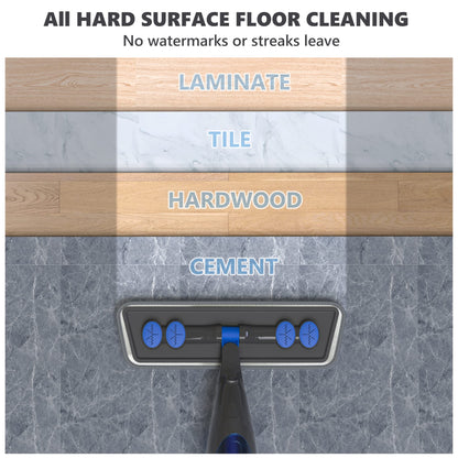 Spray Mops for Cleaning Floors: Papclean Floor Mop for Wet Dry Household - 4 Microfiber Pads 635ML Refillable Bottle for Hardwood Laminate Vinyl Apartment Kitchen Bathroom Cleaning