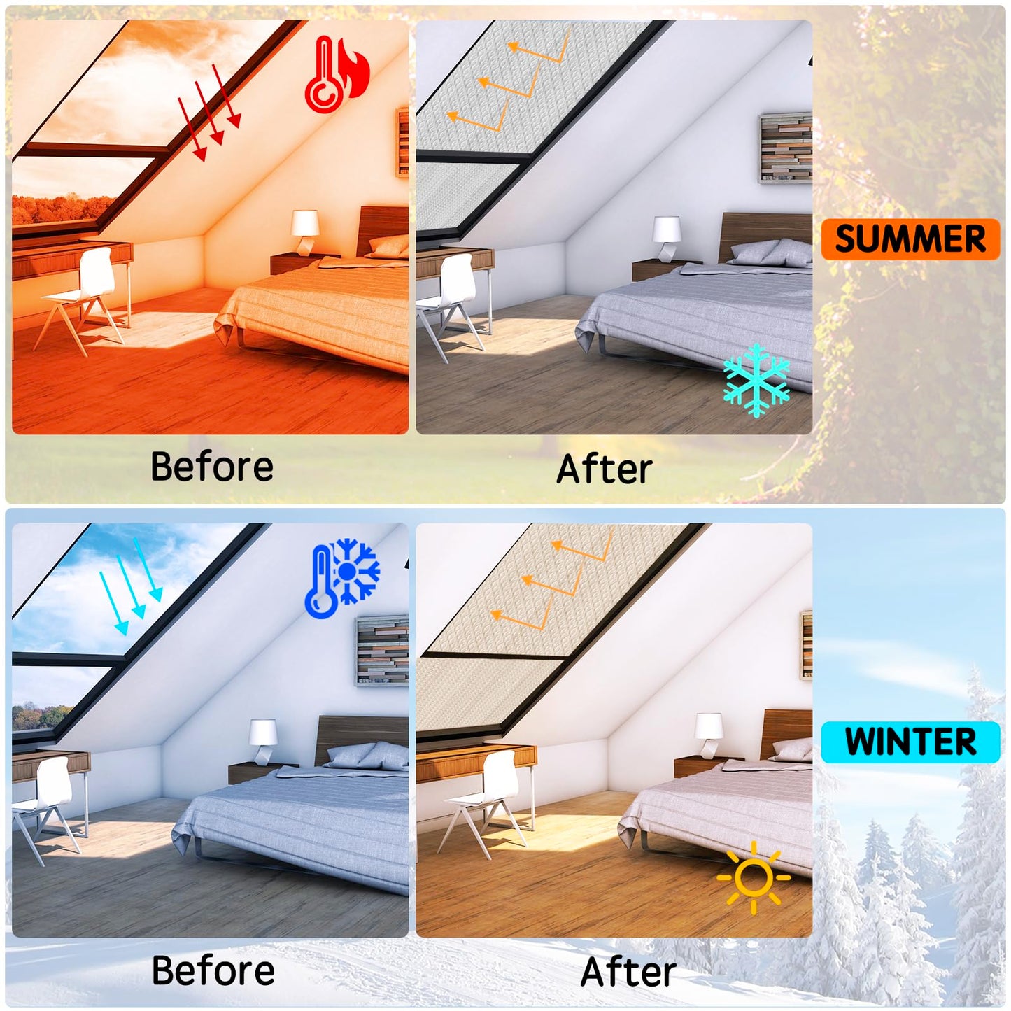Reflective Foil Insulation, Double Reflective Bubble Insulation Sheet, Aluminum Foil Bubble Shield, Radiant Barrier Roll for RV Windows Weatherproofing (23.6''x 20Ft)