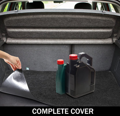 Yesland 2 Pcs Garage Floor Mat, 32 X 60 Inch Cart Mat for Garage Under Car Waterproof Rubber Backing Layer Mat, Black Oil Absorbent Motorcycle Mat Protects Floor from Spills Drips Splashes Stains