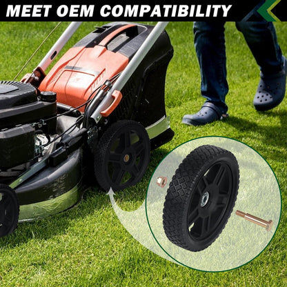 CheeMuii 12 Inch Lawn Mower Wheels 2 Pack 12" Push Lawn Mower Wheels with Bolts and Lock Nuts Kit Fit for Most Standard push Lawn Mowers/Generator/Garden Tiller/Handtruck