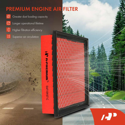 A-Premium High-performance, Pre-oiled Engine Air Filter Compatible with Jeep, Toyota, Lexus & Dodge - 2011-2021 Grand Cherokee, 2012-2017 Camry, Tacoma, Highlander, Sienna, RX350, Durango, ES350