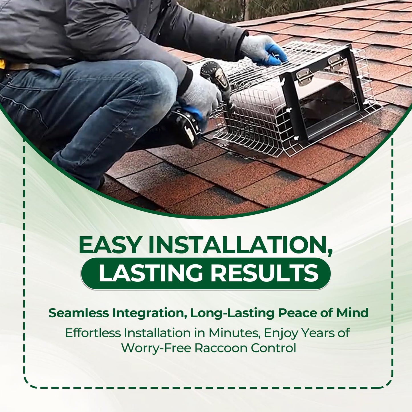 [Original] Rhino Excluders® R108 Raccoon One Way Excluder Door - Live Trap Alternative - Raccoon Eviction - Perfect for Outdoor Spaces - Easy DIY Installation
