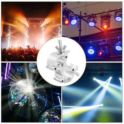 uxcell Light Truss Clamps, Aluminum Alloy Stage Lighting Pipe O Clamp for 0.98-1.18inch OD Tube Max Load 100lb Double Buckle, 1Pcs