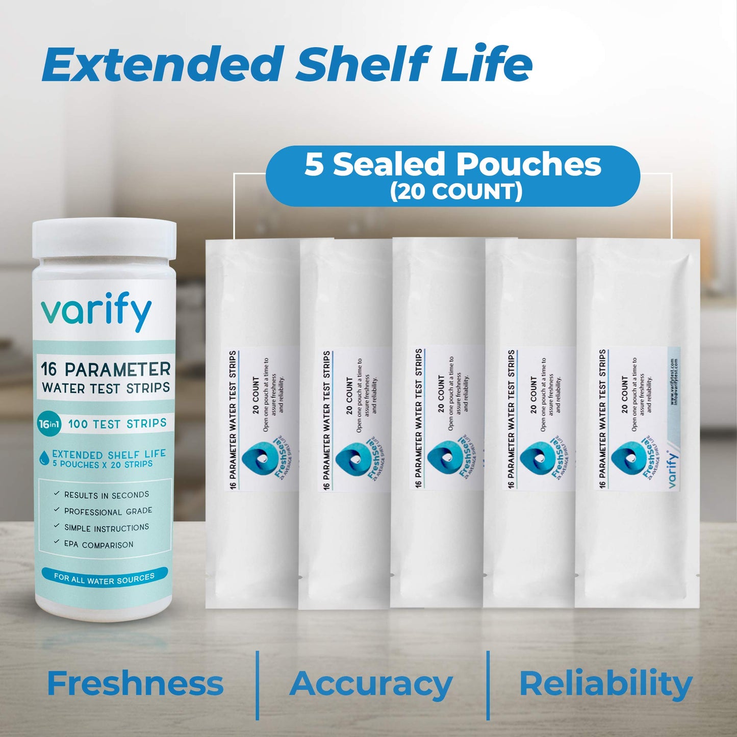 17 in 1 Premium Drinking Water Test Kit - 100 Strips + 2 Bacteria Tests - Home Water Quality Test - Well and Tap Water - Easy Testing for Lead, Bacteria, Hardness, Fluoride, pH, Iron, Copper and more!