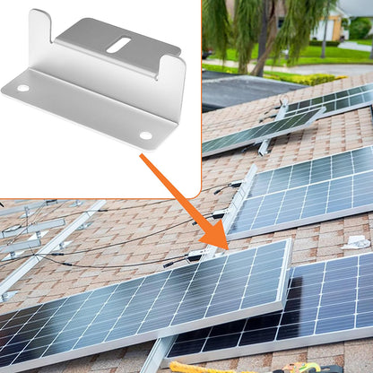 16 Pcs Solar Panel Mounting Z Brackets Kit with Nuts and Bolts, Anti-Corrosion Solar Panel Mount Supporting for RVs Campers Boats Roof Wall and Other Off Grid