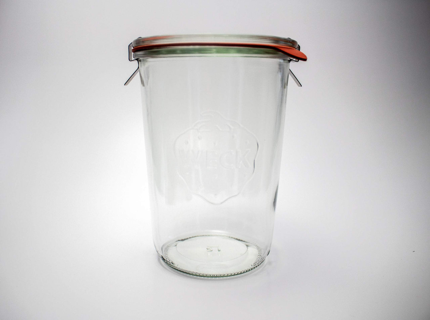 Weck Canning Jars 743 - Transparent Glass Eco-Friendly Canning Jars - Airtight Seal - 3/4 Liter Tall Jars (2 Pack)