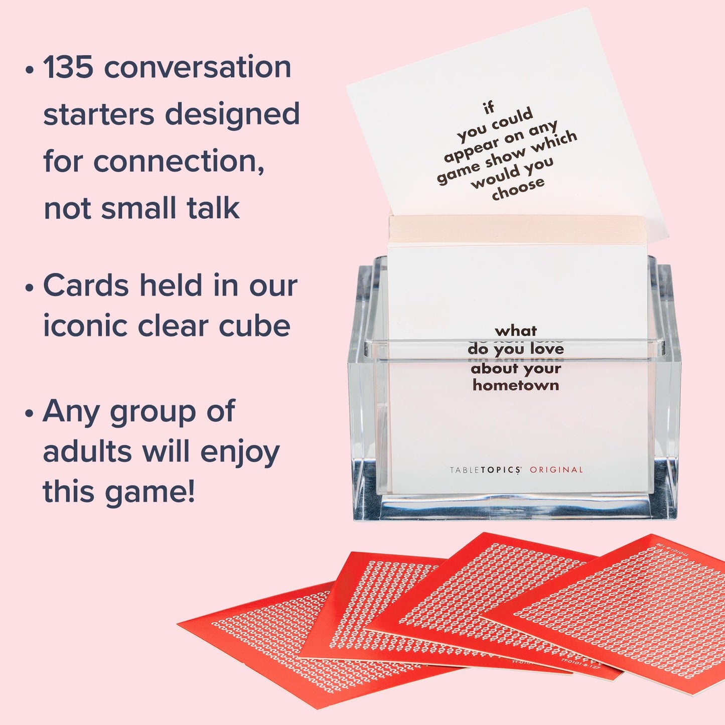 TableTopics - The Original Conversation Starter Cards - 135 Questions to Break The Ice & Build Connection with Friends, Family, & Coworkers - at Home, Parties, & Meetings