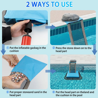 Saugnlbs Pool Animal Escape Ramp,Pool Frog Saver,Animal Saver for Swimming Pool Critter, Rescue for Toads, Flog,Lizards, Ducks, Snakes, Mice,Pack of 2