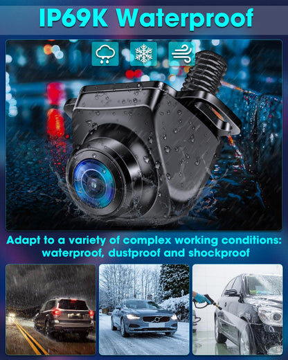 Backup Camera AHD 1080P/720P/CVBS/PAL 360° Rotatable Back up Camera for Car 170° Rear View Camera Night Vision IP69K Waterproof Reverse Camera Front/Side/Rear Camera Truck RV Horse Trailer Camera
