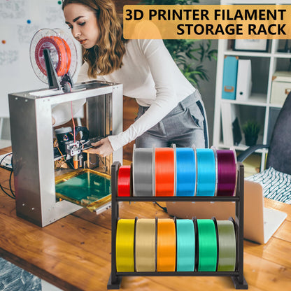 3D Printer Filament Storage Rack Desktop, Wooden 3D Printer Filament Spool Holder Stand