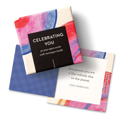 Compendium ThoughtFulls Pop-Open Cards — 2-Pack of Celebrating You, You’re Wonderful — 60 Pop-Open Cards, Each with a Different Message Inside