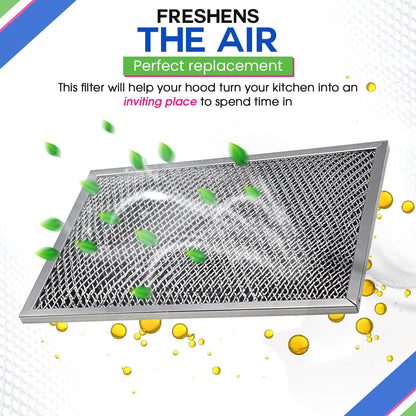 Bagean Stove Hood Vent Filter 8.50" x 11.25" LL62F Charcoal Grease Combo - Fits Ductless Broan Range Hood Filter Replacement - Metal Screen Filters Grease and Carbon Freshen Kitchen Stove Air (2-Pk)