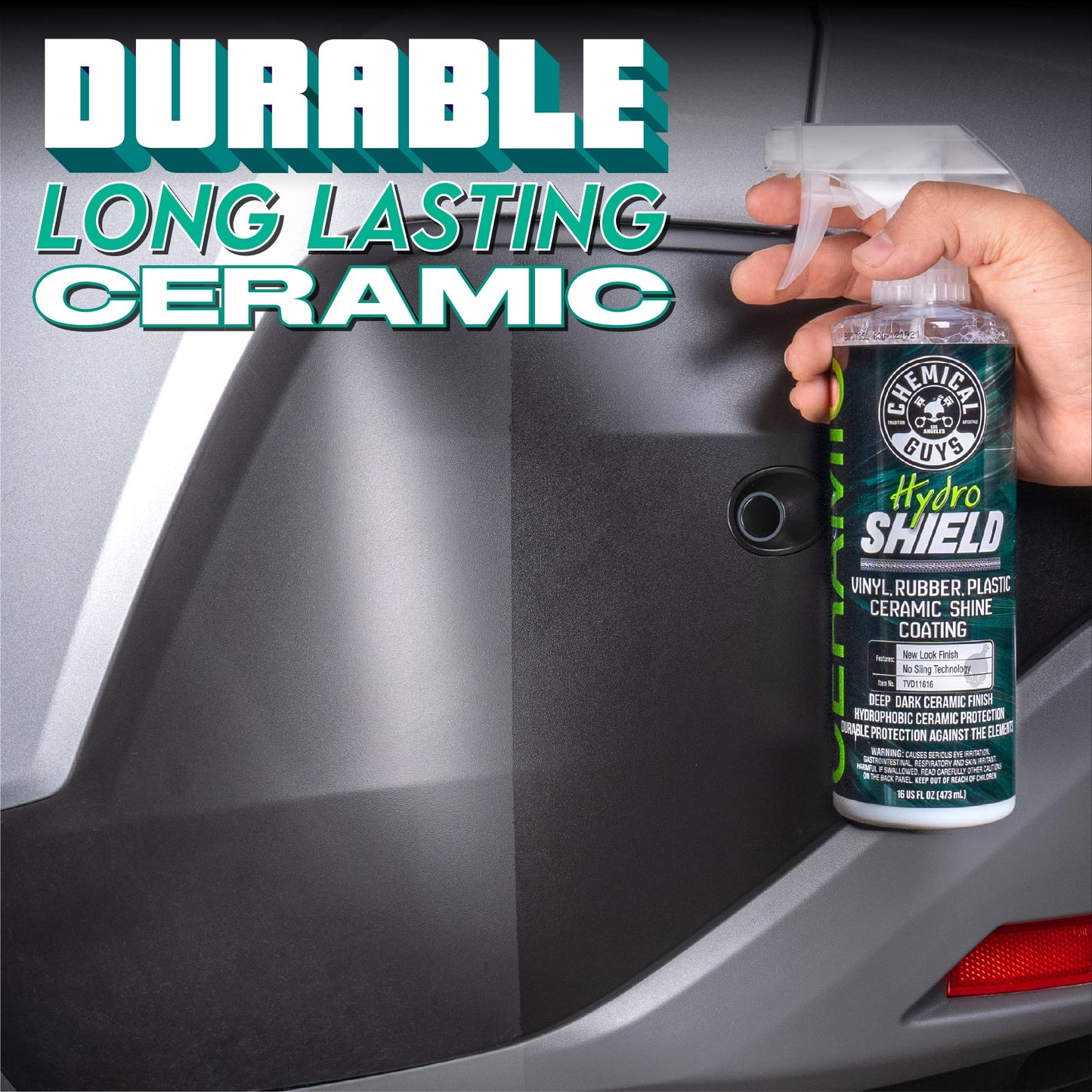 Chemical Guys HydroShield Vinyl, Rubber, Plastic Ceramic Shine Coating (Great for Interior & Exterior) Safe for Cars, Trucks, Motorcycles, RVs & More, 473 ml