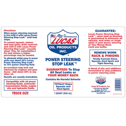 Power Steering Stop Leak/12x1/Quart