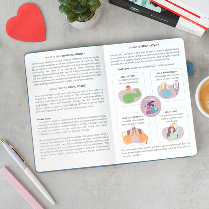 Clever Fox Self-Love Journal – Guided Self-Discovery Journal for Self-Care, Reflection & Self-Help – Mental Health Journal to Practice Gratitude, Mindfulness & Self-Improvement – A5 Size – Aquamarine