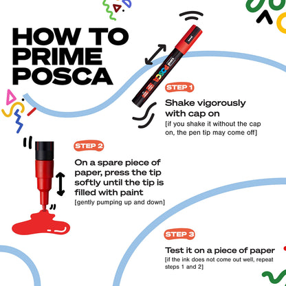 POSCA uni-ball POSCA MOP'R PCM-22 183299 Marker Round Tip 3-19 mm Black 1 Piece Ergonomic Shape