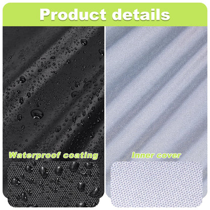 Uranshin Outdoor Patio Furniture Covers, Stackable Waterproof Chair Covers, 210D Oxford, Black, 25"L x 25"W x 47”H
