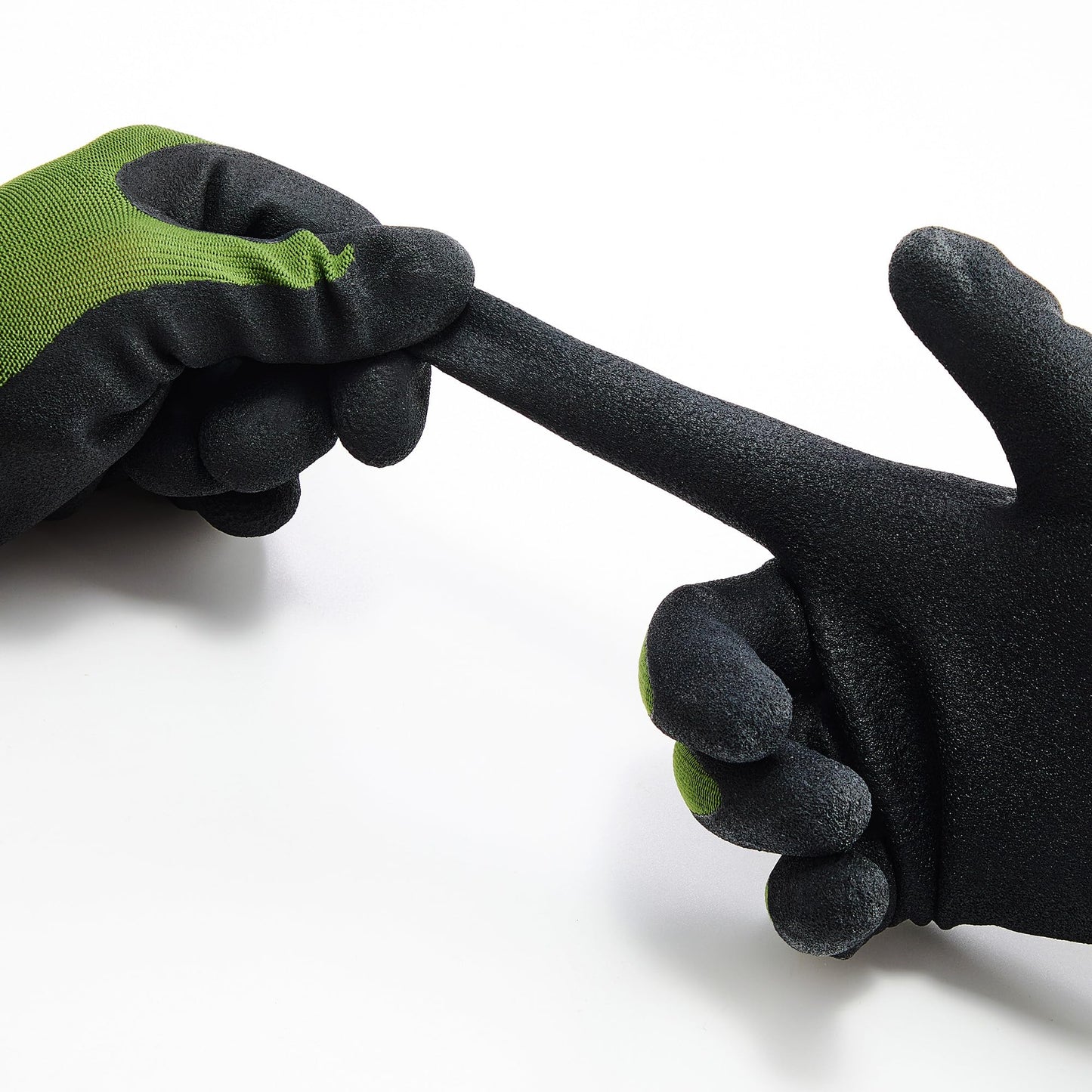 COOLJOB Gardening Gloves for Men, 6 Pairs Breathable Rubber Coated Garden Gloves, Work Gloves for Men, Men’s Large Size Fits Most, Black & Green (Half Dozen L)