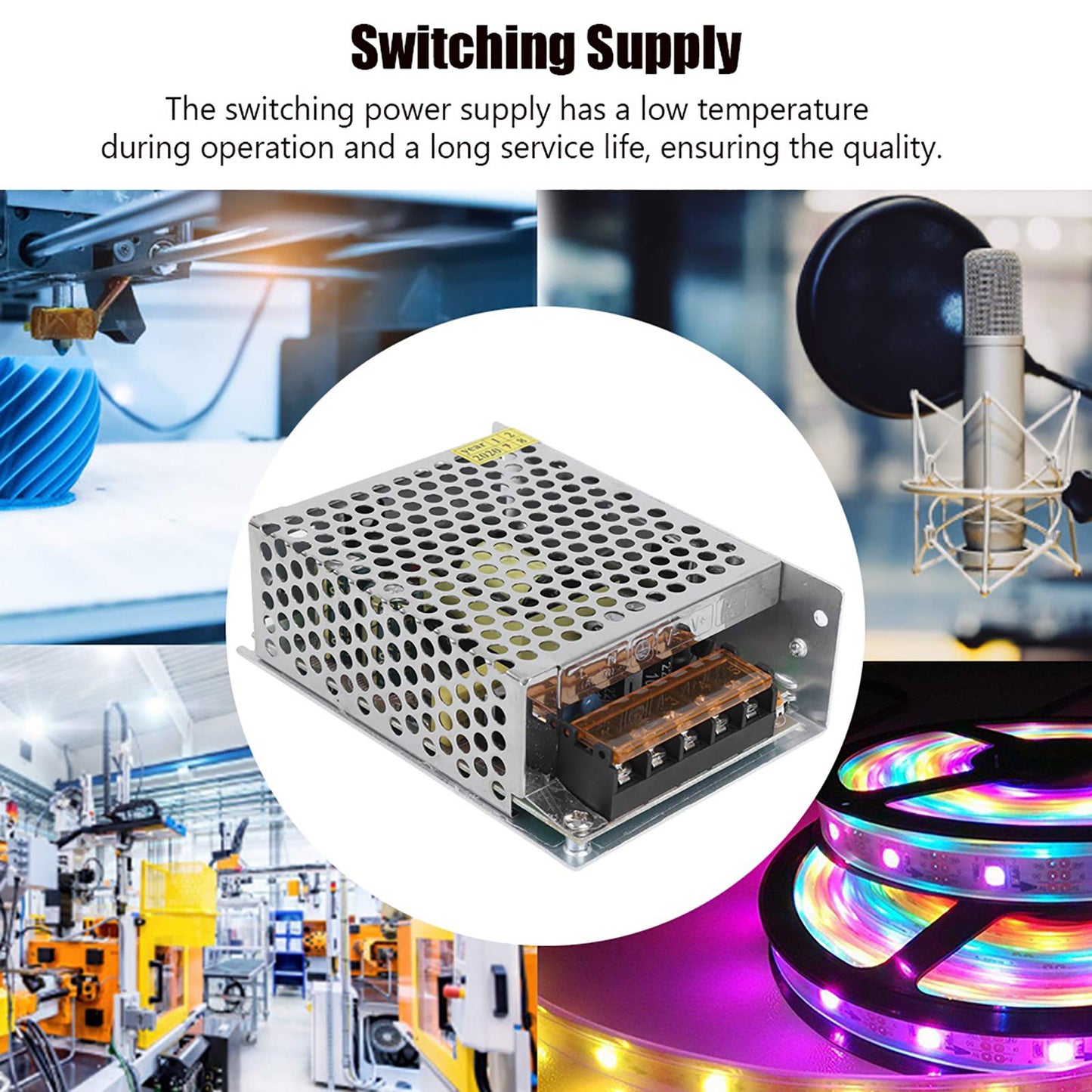 5V Power Supply, AC 110V/220V to DC Converter Ng Power Supply LED Equipment Reulated Transformer (S-50-5 (5V/10A/50W) AC100-240V)