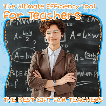 3 Teacher Stamps Self Inking, Pre-Inked Teacher Stamp for Grading, Educator Completed with Support Teacher Stamps Set, for Teacher Gifts Supplies School Essentials Office Stationery Must Haves Stamps