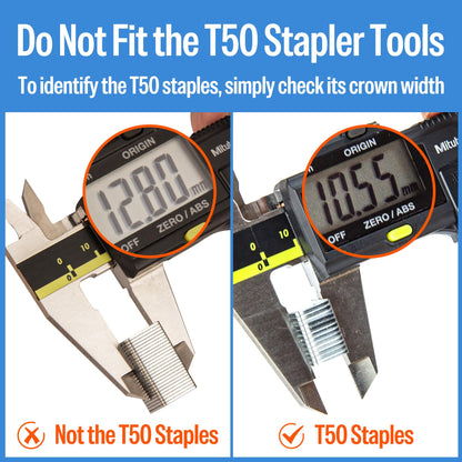 meite 21 Gauge Upholstery Staples, 1/2-Inch Crown with 1/2-Inch Length Galvanized Heavy Duty Staples for Staple Guns MT8016, MT8016S, and MT8016SLN (10,000 Counts)