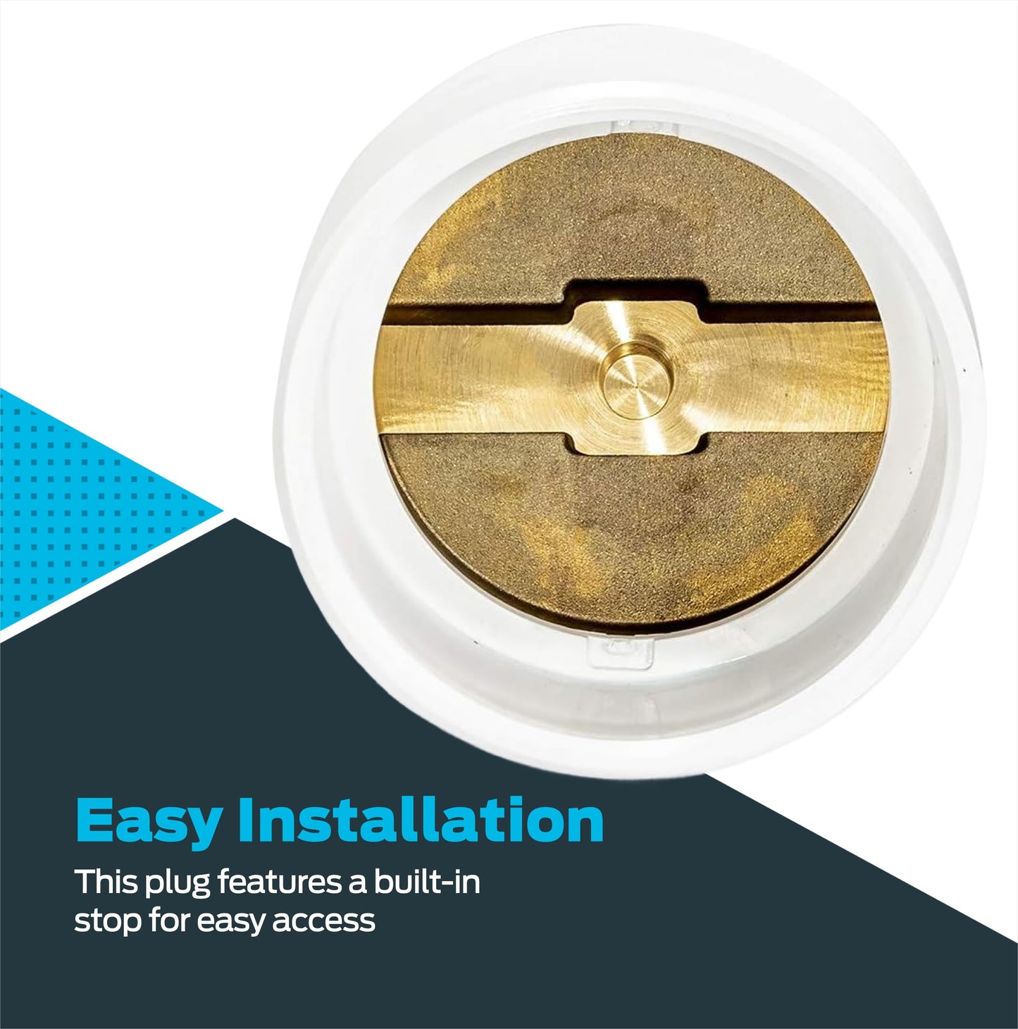 EZ-FLO 15336 Clean-Out with Brass Plug, White