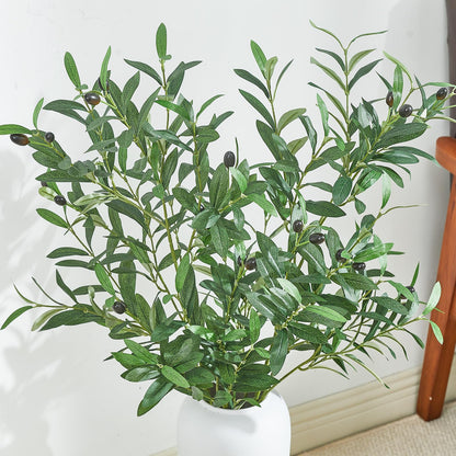 Vicrol 2 PCS 39 Inch Faux Olive Branches Artificial Flowers Greenery Stems Olive Tree Branch for Vase Filler Home Decor Indoor
