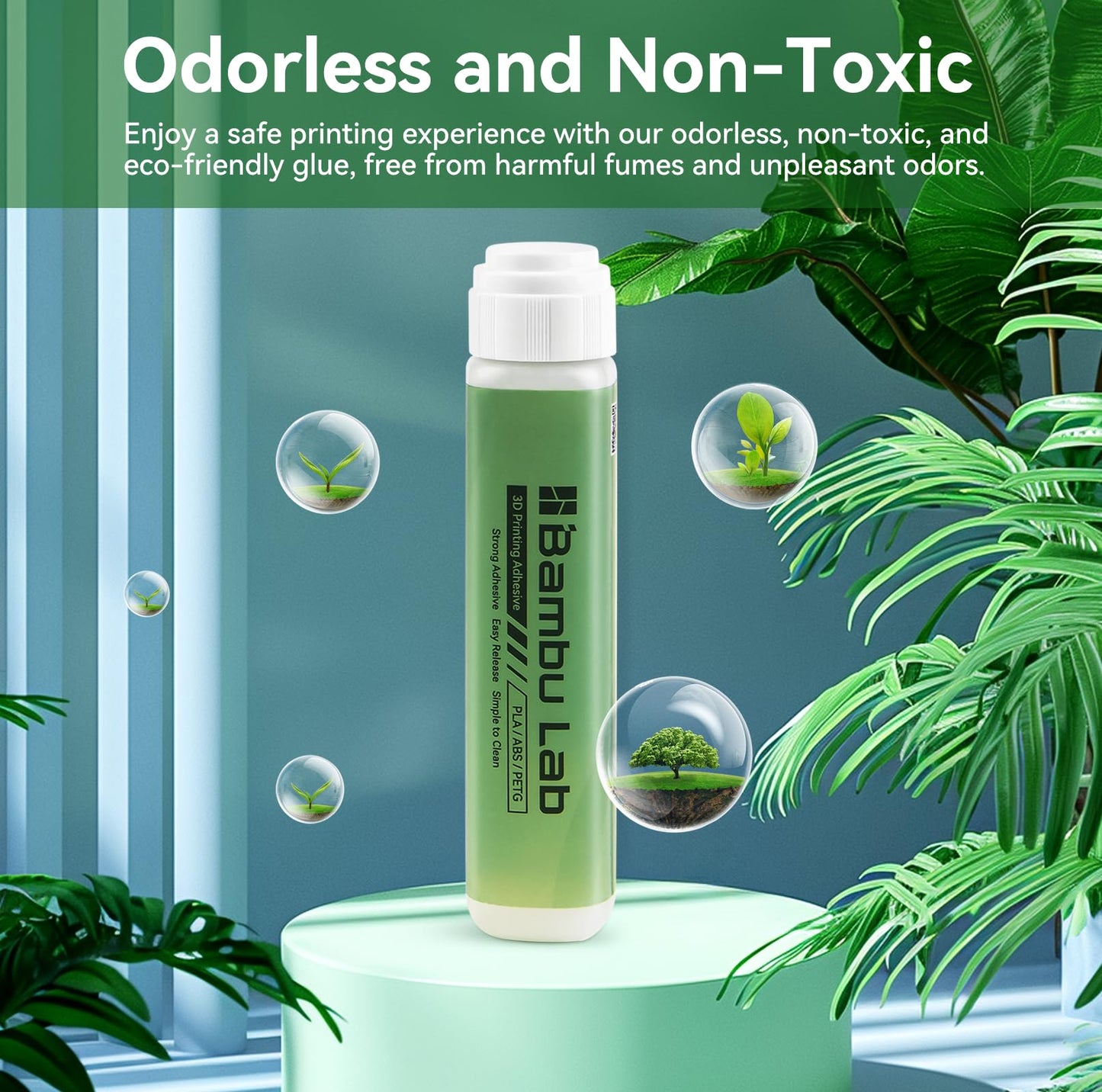 Bamboo Lab Original 3D Printer Adhesive Glue for Hot Bed,Reduces Warping for ABS, PLA, PETG, HIPS and TPU Filament,Compatible with Bambu Lab P1,X1,A1,A1MIMI 3D Printer,60ML