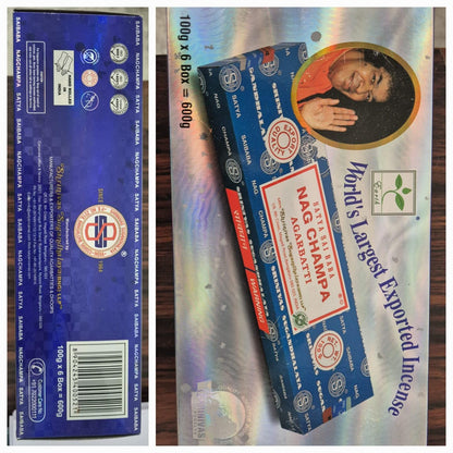 Satya Nag Champa 200 gram Incense Sticks for Positivity, Meditation, Relaxation, Yoga, Healing by Giftbrit