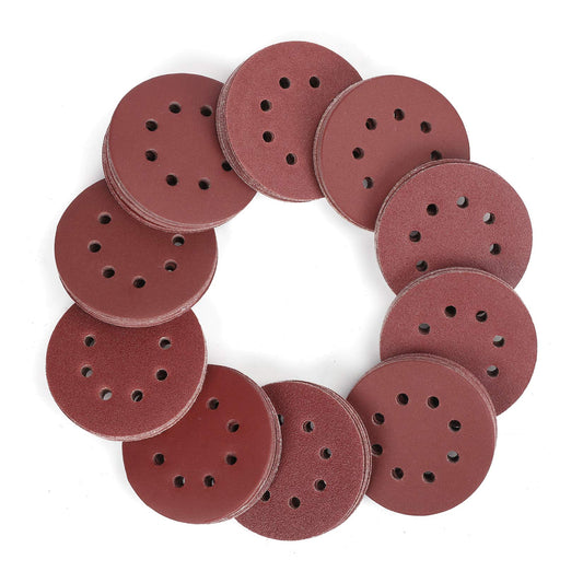 WORKPRO 5 Inch Sanding Discs, Hook and Loop Sandpaper Set, 10 Assorted Grits Including 60, 80, 100, 120, 150, 180, 240, 320, 400, 600, Round Sander Pads for Random Orbital Sander, 150-Pack