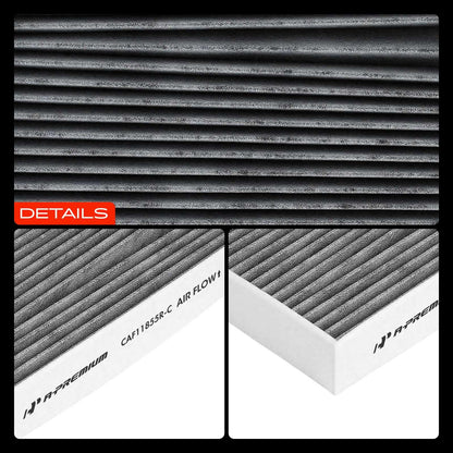 A-Premium Cabin Air Filter with Activated Carbon Compatible with Mercedes-Benz GLC300, GLC43 AMG, GLE350, GLE450, GLE53 AMG, E300, E450, E350, C300, C43 AMG
