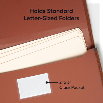 Smead Tuff Premium Poly Wallet, Accordion File Organizer for File Folders, Legal Size, 5-1/4 inch Expansion, Office Supplies, Document Organizer (73789)