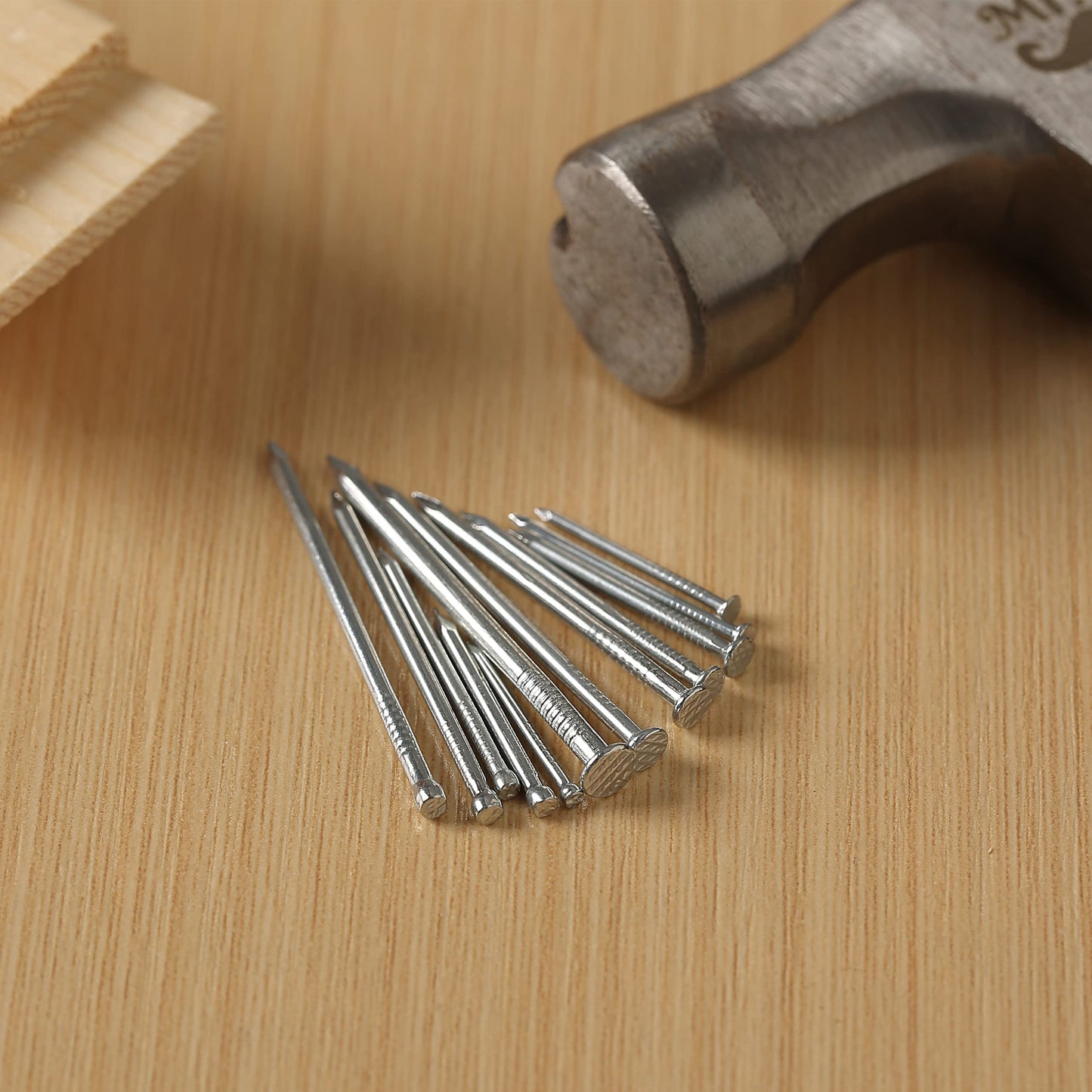 Mr. Pen Nail Assortment Kit, 1500 Pcs, Assorted 12 Sizes Brad Head and Flat Head Zinc-Galvanized Nails, Suitable for General Repairs and Hanging Pictures