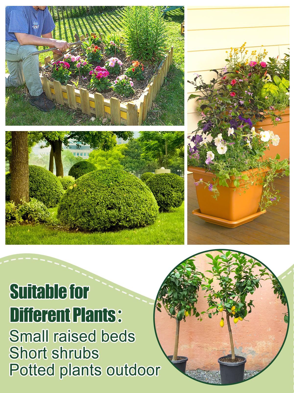 ANPHSIN 3 pcs 39.3in x 39.3in Plant Covers Freeze Protection - Winter Shrub Plant Protection Bags, Frost Blankets Cloths with Drawstring for Outdoor Garden Potted Plants, Green
