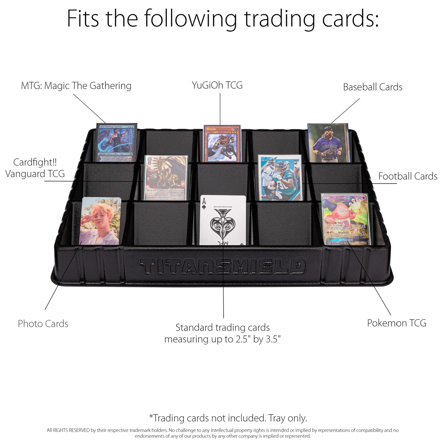 (1PK) Card Sorting & Dealer Tray, Black